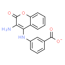 ChemSpider 2D Image | 3-[(3-Amino-2-oxo-2H-chromen-4-yl)amino]benzoate | C16H11N2O4