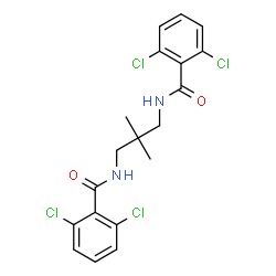 ChemSpider 2D Image | N,N'-(2,2-Dimethyl-1,3-propanediyl)bis(2,6-dichlorobenzamide) | C19H18Cl4N2O2