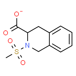 ChemSpider 2D Image | 2-(Methylsulfonyl)-1,2,3,4-tetrahydro-3-isoquinolinecarboxylate | C11H12NO4S