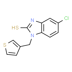 ChemSpider 2D Image | 5-Chloro-1-(3-thienylmethyl)-1H-benzimidazole-2-thiol | C12H9ClN2S2