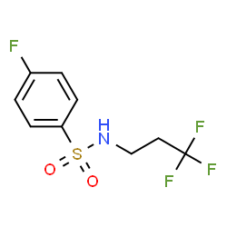 ChemSpider 2D Image | 4-Fluoro-N-(3,3,3-trifluoropropyl)benzenesulfonamide | C9H9F4NO2S