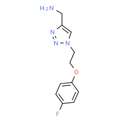 ChemSpider 2D Image | 1-{1-[2-(4-Fluorophenoxy)ethyl]-1H-1,2,3-triazol-4-yl}methanamine | C11H13FN4O
