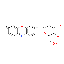 ChemSpider 2D Image | 3-Oxo-3H-phenoxazin-7-yl hexopyranoside | C18H17NO8