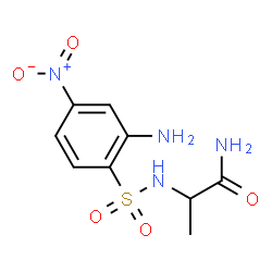 ChemSpider 2D Image | N~2~-[(2-Amino-4-nitrophenyl)sulfonyl]alaninamide | C9H12N4O5S