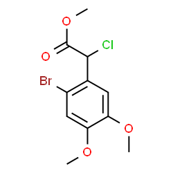 ChemSpider 2D Image | Methyl (2-bromo-4,5-dimethoxyphenyl)(chloro)acetate | C11H12BrClO4