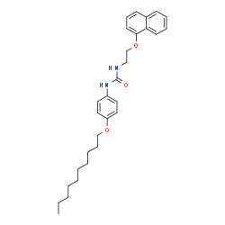 ChemSpider 2D Image | 1-[4-(Decyloxy)phenyl]-3-[2-(1-naphthyloxy)ethyl]urea | C29H38N2O3
