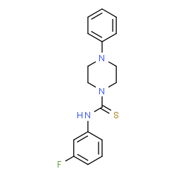 ChemSpider 2D Image | N-(3-Fluorophenyl)-4-phenyl-1-piperazinecarbothioamide | C17H18FN3S