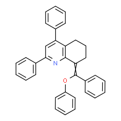 ChemSpider 2D Image | 8-[Phenoxy(phenyl)methylene]-2,4-diphenyl-5,6,7,8-tetrahydroquinoline | C34H27NO