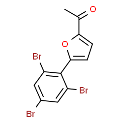 ChemSpider 2D Image | 1-[5-(2,4,6-Tribromophenyl)-2-furyl]ethanone | C12H7Br3O2