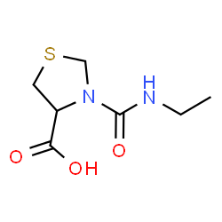 ChemSpider 2D Image | 3-(Ethylcarbamoyl)-1,3-thiazolidine-4-carboxylic acid | C7H12N2O3S