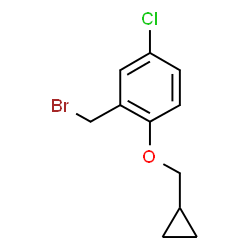 ChemSpider 2D Image | 2-(Bromomethyl)-4-chloro-1-(cyclopropylmethoxy)benzene | C11H12BrClO