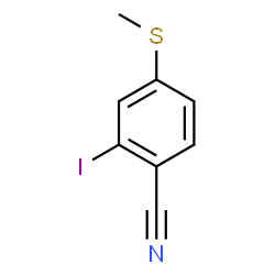 ChemSpider 2D Image | 2-Iodo-4-(methylsulfanyl)benzonitrile | C8H6INS