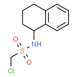 ChemSpider 2D Image | 1-Chloro-N-(1,2,3,4-tetrahydro-1-naphthalenyl)methanesulfonamide | C11H14ClNO2S