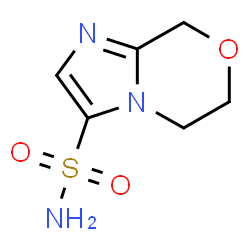 ChemSpider 2D Image | 5,6-Dihydro-8H-imidazo[2,1-c][1,4]oxazine-3-sulfonamide | C6H9N3O3S