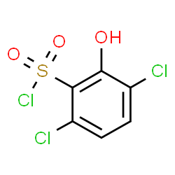 ChemSpider 2D Image | 3,6-Dichloro-2-hydroxybenzenesulfonyl chloride | C6H3Cl3O3S
