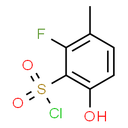 ChemSpider 2D Image | 2-Fluoro-6-hydroxy-3-methylbenzenesulfonyl chloride | C7H6ClFO3S