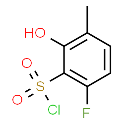 ChemSpider 2D Image | 6-Fluoro-2-hydroxy-3-methylbenzenesulfonyl chloride | C7H6ClFO3S
