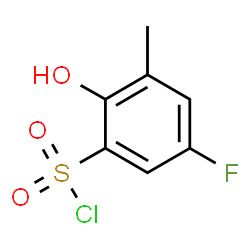ChemSpider 2D Image | 5-Fluoro-2-hydroxy-3-methylbenzenesulfonyl chloride | C7H6ClFO3S