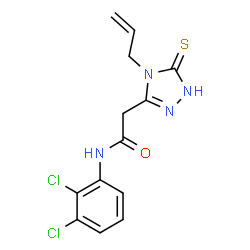ChemSpider 2D Image | 2-(4-allyl-5-sulfanyl-4H-1,2,4-triazol-3-yl)-N-(2,3-dichlorophenyl)acetamide | C13H12Cl2N4OS