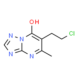ChemSpider 2D Image | 6-(2-Chloroethyl)-5-methyl[1,2,4]triazolo[1,5-a]pyrimidin-7-ol | C8H9ClN4O