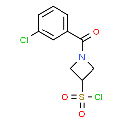 ChemSpider 2D Image | 1-(3-Chlorobenzoyl)-3-azetidinesulfonyl chloride | C10H9Cl2NO3S