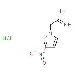 ChemSpider 2D Image | 2-(3-Nitro-1H-pyrazol-1-yl)ethanimidamide hydrochloride (1:1) | C5H8ClN5O2