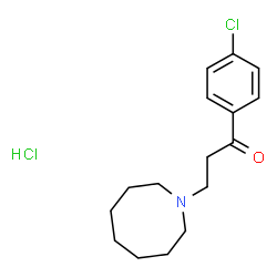 ChemSpider 2D Image | 3-(1-Azocanyl)-1-(4-chlorophenyl)-1-propanone hydrochloride (1:1) | C16H23Cl2NO