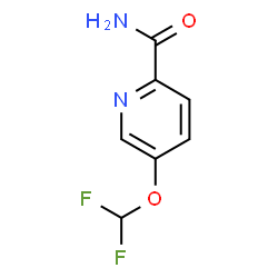 ChemSpider 2D Image | 5-(Difluoromethoxy)-2-pyridinecarboxamide | C7H6F2N2O2