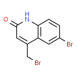 ChemSpider 2D Image | 6-Bromo-4-(bromomethyl)-2(1H)-quinolinone | C10H7Br2NO
