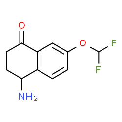 ChemSpider 2D Image | 4-Amino-7-(difluoromethoxy)-3,4-dihydro-1(2H)-naphthalenone | C11H11F2NO2