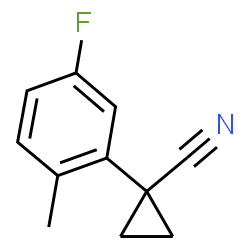 ChemSpider 2D Image | 1-(5-Fluoro-2-methylphenyl)cyclopropanecarbonitrile | C11H10FN
