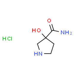 ChemSpider 2D Image | 3-hydroxypyrrolidine-3-carboxamide hydrochloride | C5H11ClN2O2