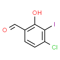 ChemSpider 2D Image | 4-Chloro-2-hydroxy-3-iodobenzaldehyde | C7H4ClIO2