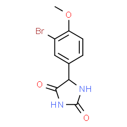 ChemSpider 2D Image | 5-(3-Bromo-4-methoxyphenyl)-2,4-imidazolidinedione | C10H9BrN2O3