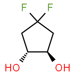 ChemSpider 2D Image | (1R,2R)-4,4-Difluoro-1,2-cyclopentanediol | C5H8F2O2