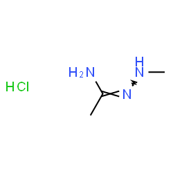 ChemSpider 2D Image | (1Z)-N'-Methylethanehydrazonamide hydrochloride (1:1) | C3H10ClN3