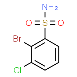 ChemSpider 2D Image | 2-Bromo-3-chlorobenzenesulfonamide | C6H5BrClNO2S