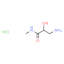 ChemSpider 2D Image | 3-Amino-2-hydroxy-N-methylpropanamide hydrochloride (1:1) | C4H11ClN2O2
