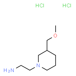 ChemSpider 2D Image | 2-[3-(Methoxymethyl)-1-piperidinyl]ethanamine dihydrochloride | C9H22Cl2N2O