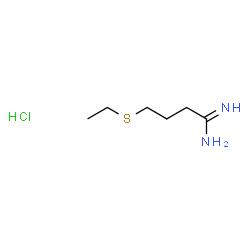 ChemSpider 2D Image | 4-(Ethylsulfanyl)butanimidamide hydrochloride (1:1) | C6H15ClN2S
