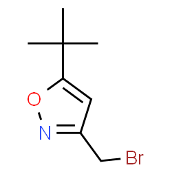 ChemSpider 2D Image | 3-(Bromomethyl)-5-(2-methyl-2-propanyl)-1,2-oxazole | C8H12BrNO