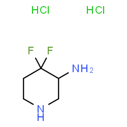 ChemSpider 2D Image | 4,4-Difluoro-3-piperidinamine dihydrochloride | C5H12Cl2F2N2