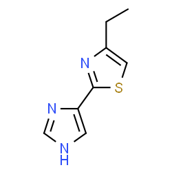ChemSpider 2D Image | 4-Ethyl-2-(1H-imidazol-4-yl)-1,3-thiazole | C8H9N3S