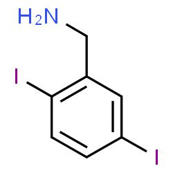 ChemSpider 2D Image | 1-(2,5-Diiodophenyl)methanamine | C7H7I2N