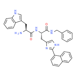 ChemSpider 2D Image | L-Tryptophyl-N-benzyl-2-(1-naphthyl)-L-histidinamide | C34H32N6O2