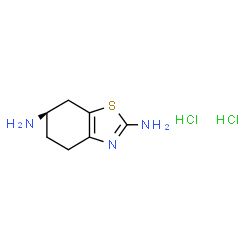 ChemSpider 2D Image | (6R)-4,5,6,7-Tetrahydro-1,3-benzothiazole-2,6-diamine dihydrochloride | C7H13Cl2N3S