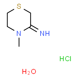 ChemSpider 2D Image | 4-Methyl-3-thiomorpholinimine hydrochloride hydrate | C5H13ClN2OS