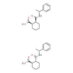 ChemSpider 2D Image | (1R,2R)-2-{[(1R)-1-Phenylethyl]carbamoyl}cyclohexanecarboxylic acid - (1R,2S)-2-{[(1R)-1-phenylethyl]carbamoyl}cyclohexanecarboxylic acid (1:1) | C32H42N2O6