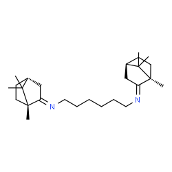 ChemSpider 2D Image | (1R,2E,4R,1'R,2'E,4'R)-N,N'-1,6-Hexanediylbis(1,7,7-trimethylbicyclo[2.2.1]heptan-2-imine) | C26H44N2
