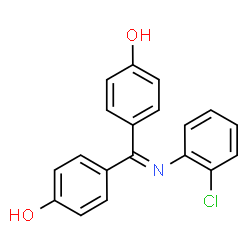 ChemSpider 2D Image | 4,4'-[(2-Chlorophenyl)carbonimidoyl]diphenol | C19H14ClNO2